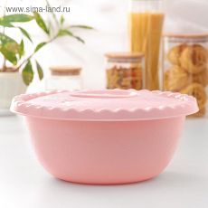 1176086 Миска с крышкой 6 л "Фазенда", цвет МИКС