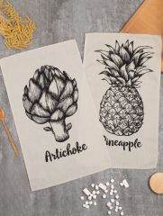 Набор кухонных полотенец Доляна Pineapple 35х60см-2шт, 100% хлопок