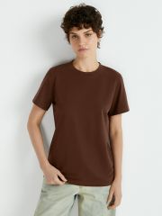Omsa Футболка OmT_D1203 Футболка женская прямого кроя, CO+EL Cappuccino (Коричневый)