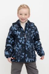 CROCKID Куртка ВК 36102/н/4 ГР (122-146) индиго, геометрия с треугольниками