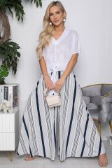 Б10524 LT Collection Брюки белый, синий