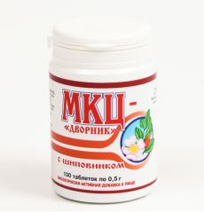 МКЦ «Дворник» с шиповником, для нормализации ЖКТ, 100 таблеток по 0,5 г 4980724