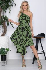 П10645 Платье LADY TAIGA Черно-зеленое