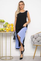 538643 LT Collection Сарафан чёрно-голубой
