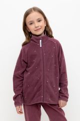 CROCKID Куртка ФЛ 34011-1/н/55 ГР амарант, сердечки