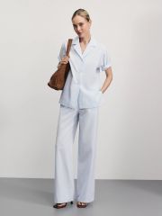 535070 ZARINA Брюки голубой абстракция