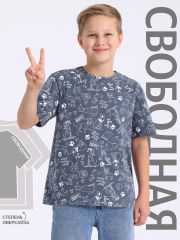 499743 Апрель Футболка белые собаки на сером