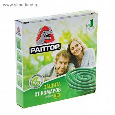 1128827 Спираль от комаров Раптор без запаха 10шт