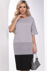 П8389 LT Collection Платье серо-черный