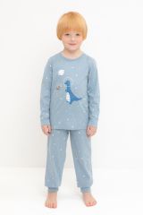 CROCKID Пижама К 1637 пыльно-синий, звездочки