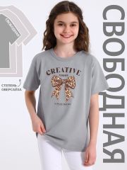 533332 Апрель Футболка серый