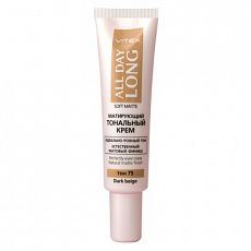 028500 Biтэкс ALL DAY LONG. Матирующий тональный крем SOFT MATTE, тон 75 Dark beige, 30 мл