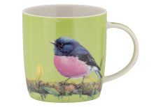 Кружка, 370 мл, фарфор P, зеленая, Малиновка, Bird Talk, 61136