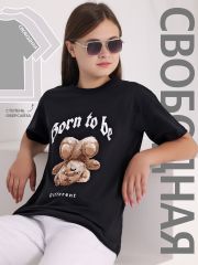 457886 Апрель Футболка черный