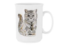Кружка, 415 мл, фарфор N, белая, Кот, Wild, 63364