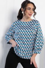 511219 LT Collection Блуза бежево-синий