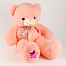 Мягкая игрушка «Мишка», со звёздочками, 80 см, коралловый