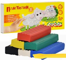 Пластилин 6 цветов, 90 г, со стеком Каляка-Маляка 3+