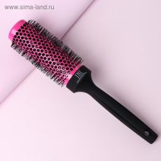 5134267 Термобрашинг профессиональный, вентилируемый, d = 3,4/5 × 23,5 см, цвет розовый/чёрный