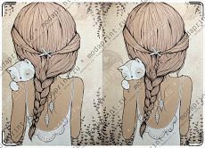 girl and cat
