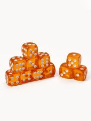 Кубики игральные, 1,6×1,6 см, набор 50 шт., жёлтые