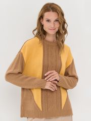 Джемпер женский 9242-94089 ристретто/форзиция NEWVAY