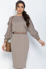 П11982 LT Collection Платье коричневый