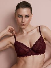 MNM LACE 2171 Бюстгальтер с Мягкой чашкой Minimi Бюстгальтер Vino (Бордовый)