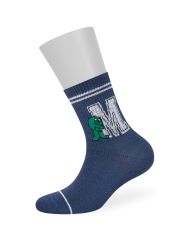 Omsa Носки OMSA kids Calzino 21S02 с буквами на резинке Jeans (Синий)