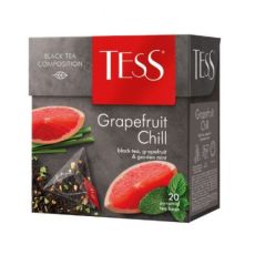 Чай в пирамидках Тесс Grapefruit Chill, черный, с мятой и грейпфрутом, 20шт