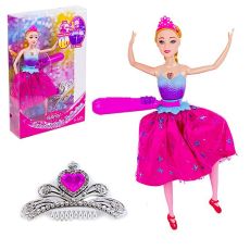 Игрушка музыкальная танцующая балерина розовая