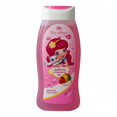 027404 Iris Cosmetic для девочек 5+. Шампунь-кондиционер детский «Клубника-манго», 300 мл