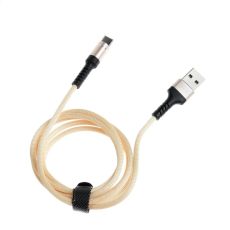 9949196 Кабель BYZ BC-025, Type-C - USB, 5 А, 1.2 м, PD, нейлон, золотистый
