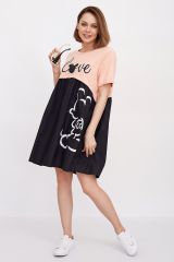 Lika Dress Платье 8380 Персиковый/черный