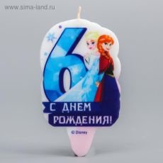 3686721 Свеча в торт цифра Дисней 6 