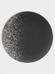Тарелка обеденная, 27,5 см, фарфор P, черная, в белую крапинку, Caviar Galaxy
