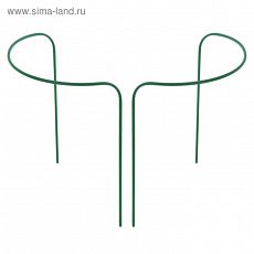 4717930 Кустодержатель, d = 60 см, h = 70 см, d = 1 см, металл, набор 2 шт., зелёный