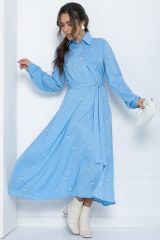 П11070 Платье LADY TAIGA Голубое