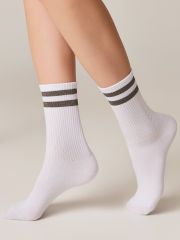 ACTIVE 19С-65СП Conte elegant Носки белый-серый