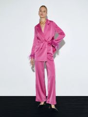 Брюки прямого кроя, D189/fuchsia