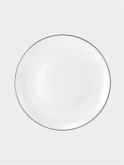Тарелка десертная, 19 см, фарфор P, белая, с серебристым кантом, White Platinum
