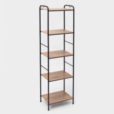 Стеллаж «Валенсия 15W», 45.5×30×155.5 см, чёрный