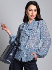 511054 DStrend Блузка Тёмно-голубой