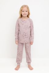 CROCKID Пижама К 1561 розово-сиреневый, контурные цветы