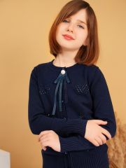 SP80539 Соль&Перец Кардиган темно-синий