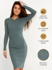 255936 Апрель Платье серо-зеленый
