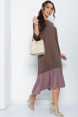 П12097 Платье LADY TAIGA Коричневое