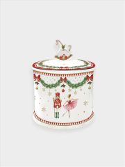 Банка для продуктов, фарфор P, белая, Щелкунчик и фея, Magie de Noel