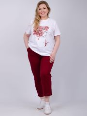 526523 Malina Костюм белый/бордовый