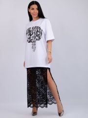 548665 Malina Костюм белый/чёрный